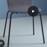 4 grey karlpetter chairs black legs ikea stackable Image 3