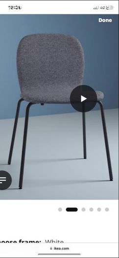 4 grey karlpetter chairs black legs ikea stackable