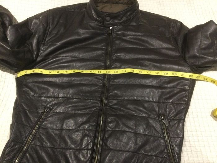 Massimo Dutti Black Leather reversible jacket XL  Pre owned.