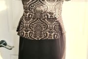 BNWT Black and Cream M &amp; S Dress Size 16
