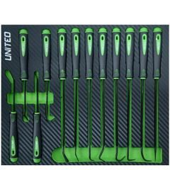 12PC Long Hook And Pick 180mm Tool Set O Ring Seal Removal Set EVA Foam Tray