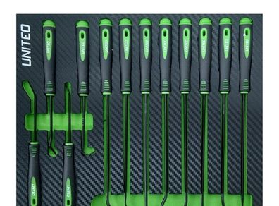 12PC Long Hook And Pick 180mm Tool Set O Ring Seal Removal Set EVA Foam Tray