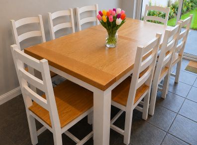 Harvey Norman Extending Dining Table & 8 Chairs