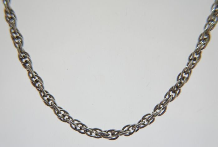 Vintge Sterling Silver 925 Men's Women's Jewelry Huge Chain Necklace Length 18" - 9g