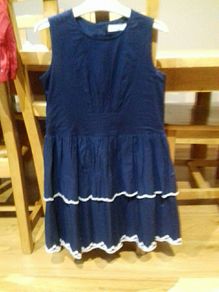 Girls navy age 9/10 dress