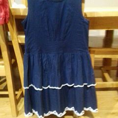 Girls navy age 9/10 dress