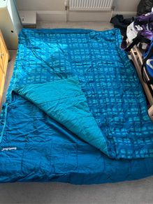 Double inflatable camping air bed mattress