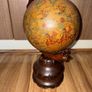 Vintage Wooden Desk Globe Image 3