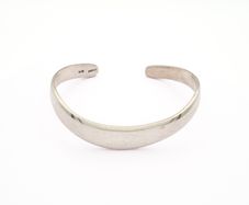 Vintage Modernist 925 Sterling Silver Bangle