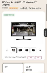 27" Class 4k Uhd Ips Led Monitor