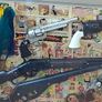 Very Large Old Collectors Toy Gun Display, this has to be Collected as is very big and has glass front., Image 3