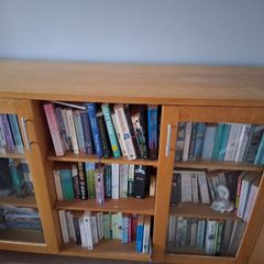 Side cabinet with glass door display