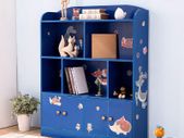 Kids Bookshelf and Storage, Childrens Bookcases Displaying Books toys Organizer Shelving Unit for Boys and Girls (Blue)