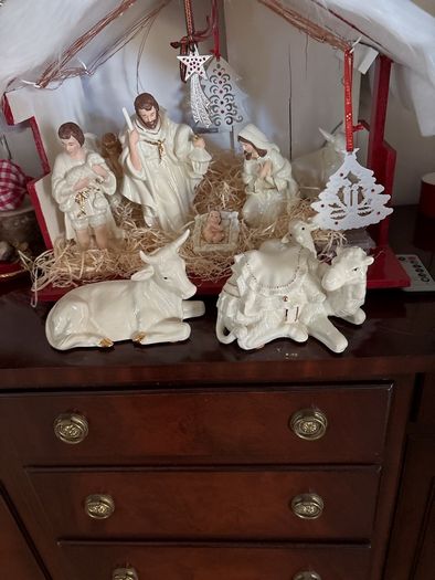 Belleek Living Nativity Collection - Manger Ox and Camel Set