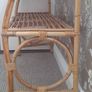 Mid century bamboo wicker console table Image 3