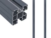 Fence Posts 2 pcs Dark Grey 185 cm Aluminium