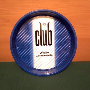 FREE POST Vintage 1990s Club White Lemonade Drinks Tray Retro 1980s Bar Beer  C&C