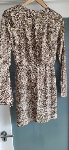 ZARA cream printed dress Sz S (Fit 8UK) - Bnwt Rrp 59.99