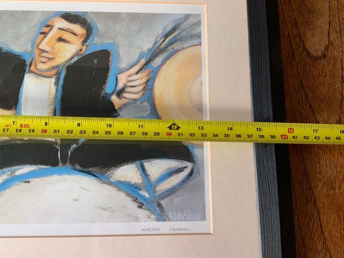 Drummer Art Print by Marsha Hammel Mounted and Framed