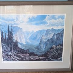 Epic vintage Yosemite print, beautiful frame