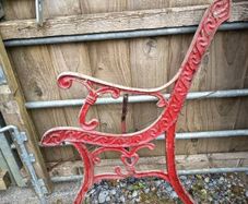 Vintage metal bench frame