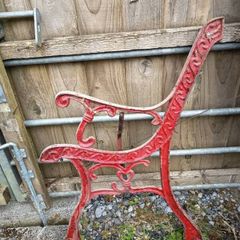 Vintage metal bench frame collect today