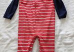 Marks & Spencer Red and White Striped Sunsafe Swimsuit (4-5 years)