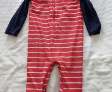 Marks & Spencer Red and White Striped Sunsafe Swimsuit (4-5 years)