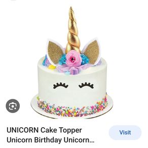 Unicorn cake decoration set