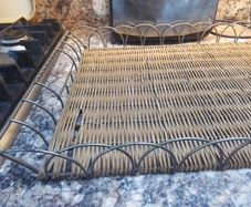 Large Wicker & Wire Tray
