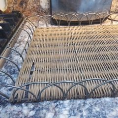 Large Wicker & Wire Tray
