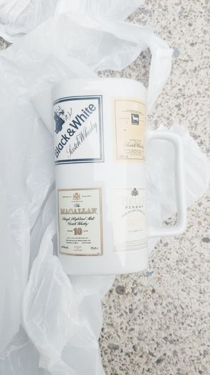 Scotch whiskey advertising jug, unusual with 4 brands on it ,nice to any collectors collection, lovely display item, price includes post to anywhere in Ireland thank you, sold as is