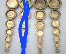 Vintage Avery Brass Counter Weights