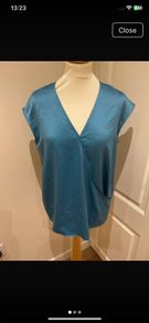 Paul Costello dressy teal top size 10