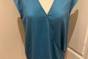 Paul Costello dressy teal top size 10