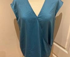Paul Costello dressy teal top size 10