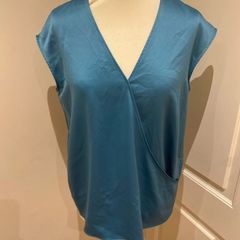 Paul Costello dressy teal top size 10