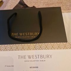 Voucher for the Westbury Hotel.