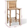 Bar Stools Set Bamboo (2pcs) Image 3