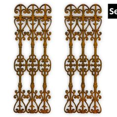 Set of 2 Decorative Cast Iron Garden Trellises