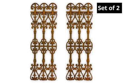 Set of 2 Decorative Cast Iron Garden Trellises