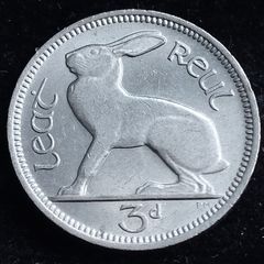 Ireland - 1966 - 3 Pence - Hare - High Garde - KM.12a - [#2044]