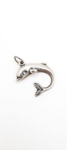 Vintage Silver Dolphin Charm Pendant