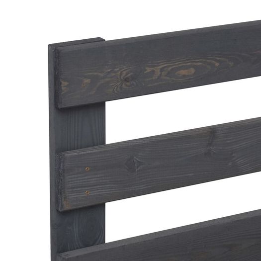 Pallet Bed Frame Grey Solid Pine Wood 100x200 cm