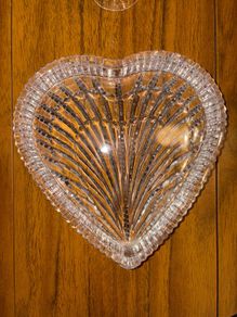 Heart Shaped Waterford Crystal with 6 glasses