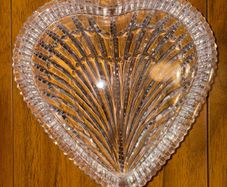 Heart Shaped Waterford Crystal with 6 glasses