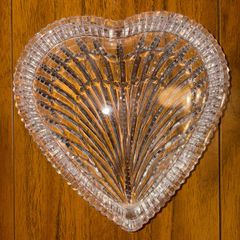 Heart Shaped Waterford Crystal with 6 glasses