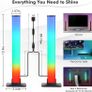 FREE EXPRESS SHIPPING 2PCS Smart LED Light Bars,Bluetooth Smart Ambient Lighting TV with 16 Million Colors,RGB Gaming Light with APP Remote Control,Sync to Music Rainbow RGB Light Bars for TV,PC,Party,Car,Movies,Room Image 4