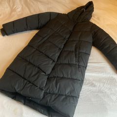 Girls winter coat from Next Black longline padded age 12 13 14