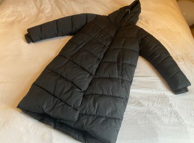 Girls winter coat from Next Black longline padded age 12 13 14